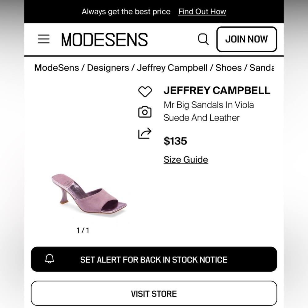 Jeffrey Campbell Mr Big Sandals In Viola Suede And Leather - Picture 8 of 8